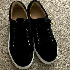Loft velvet sneakers, black